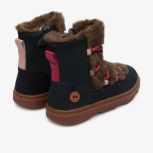 Camper Twins Down Boots Dark Brown / Grey - Kids Singapore GGXVHO-985